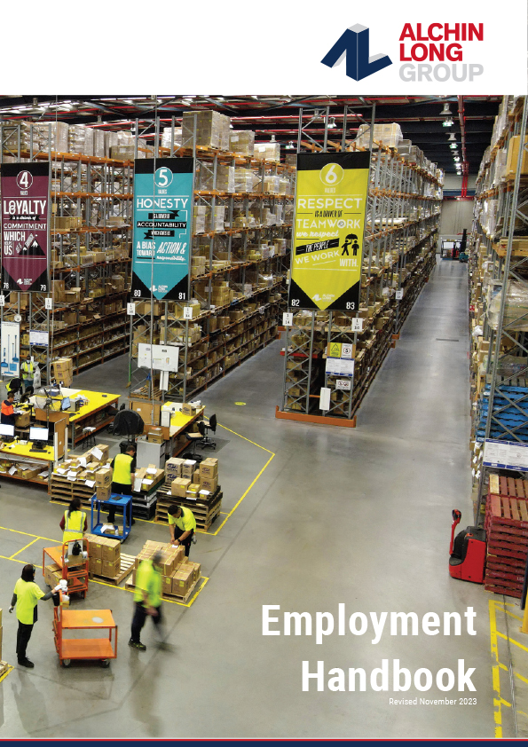Cover of the Alchin Long Group employment handbook